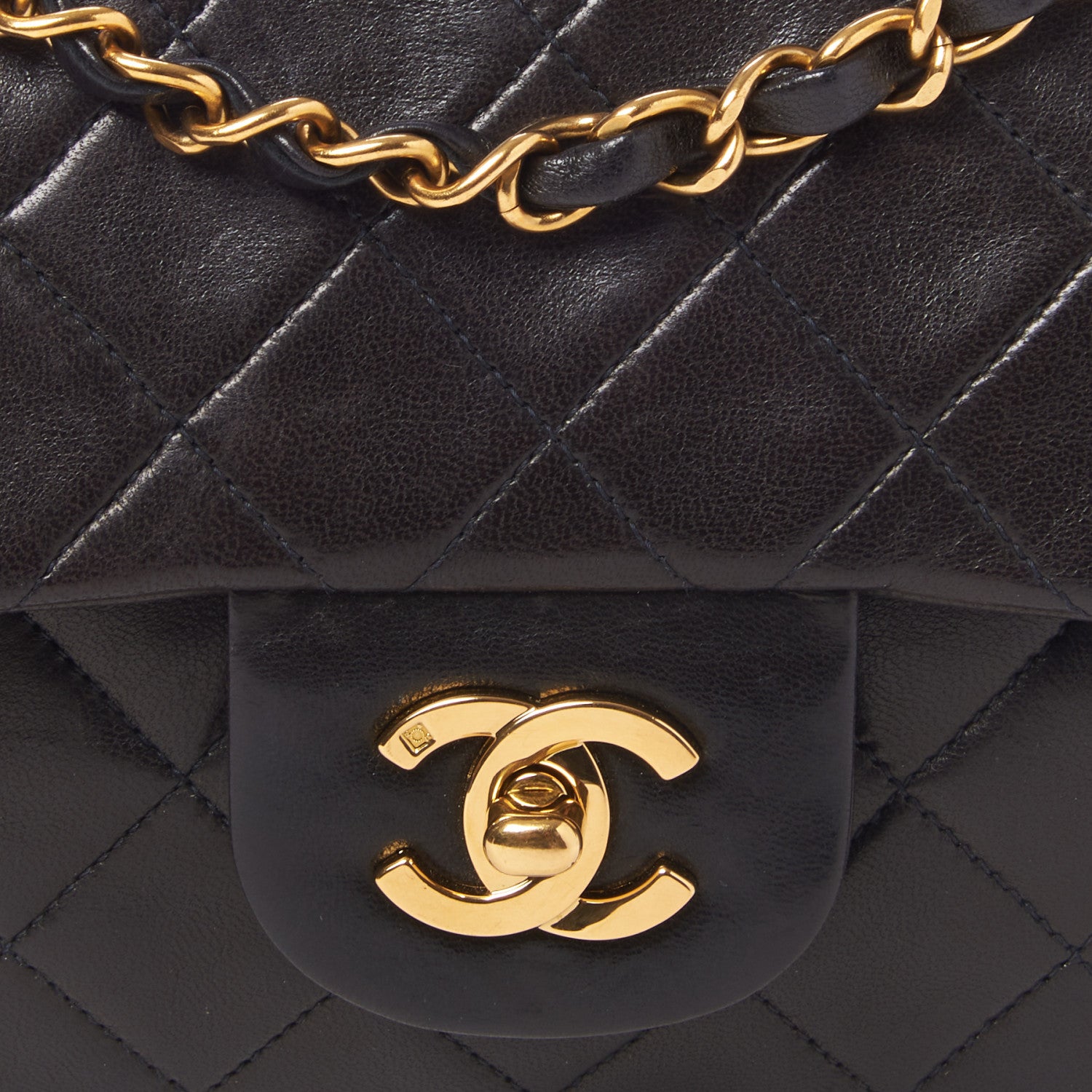 Chanel Lambskin Quilted Small Double Flap Black 7 of 9