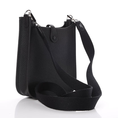 Hermes Taurillon Clemence Evelyne TPM Black 3 of 8