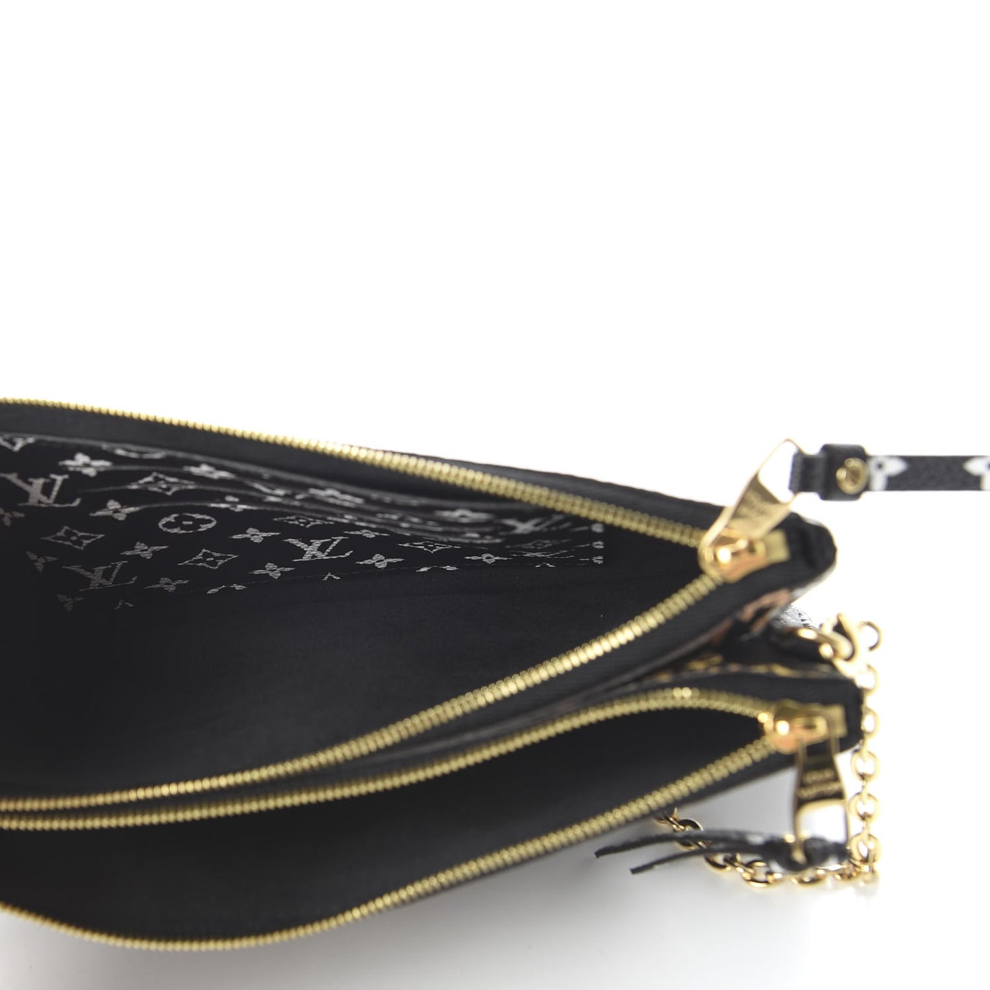 Monogram Giant Jungle Pochette Double Zip Black