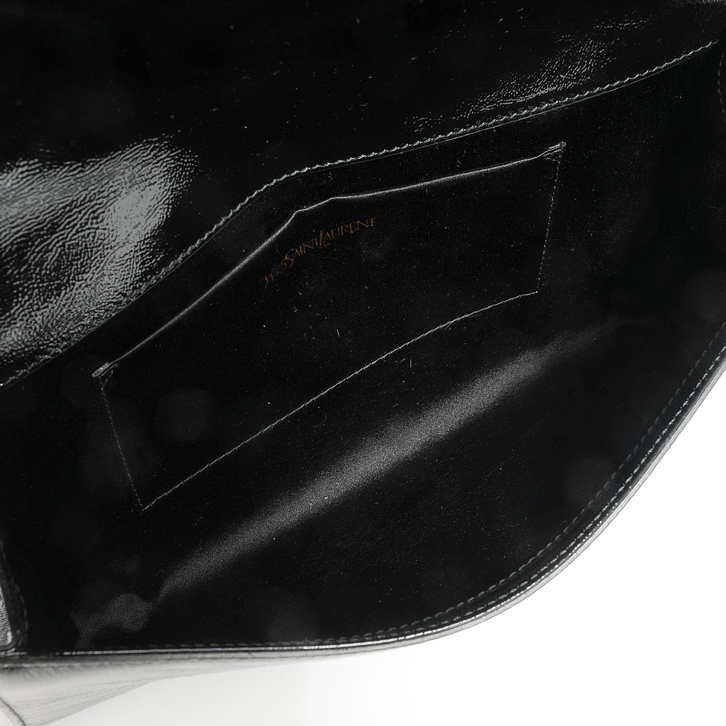 Textured Patent Monogram Large Belle De Jour Clutch Black
