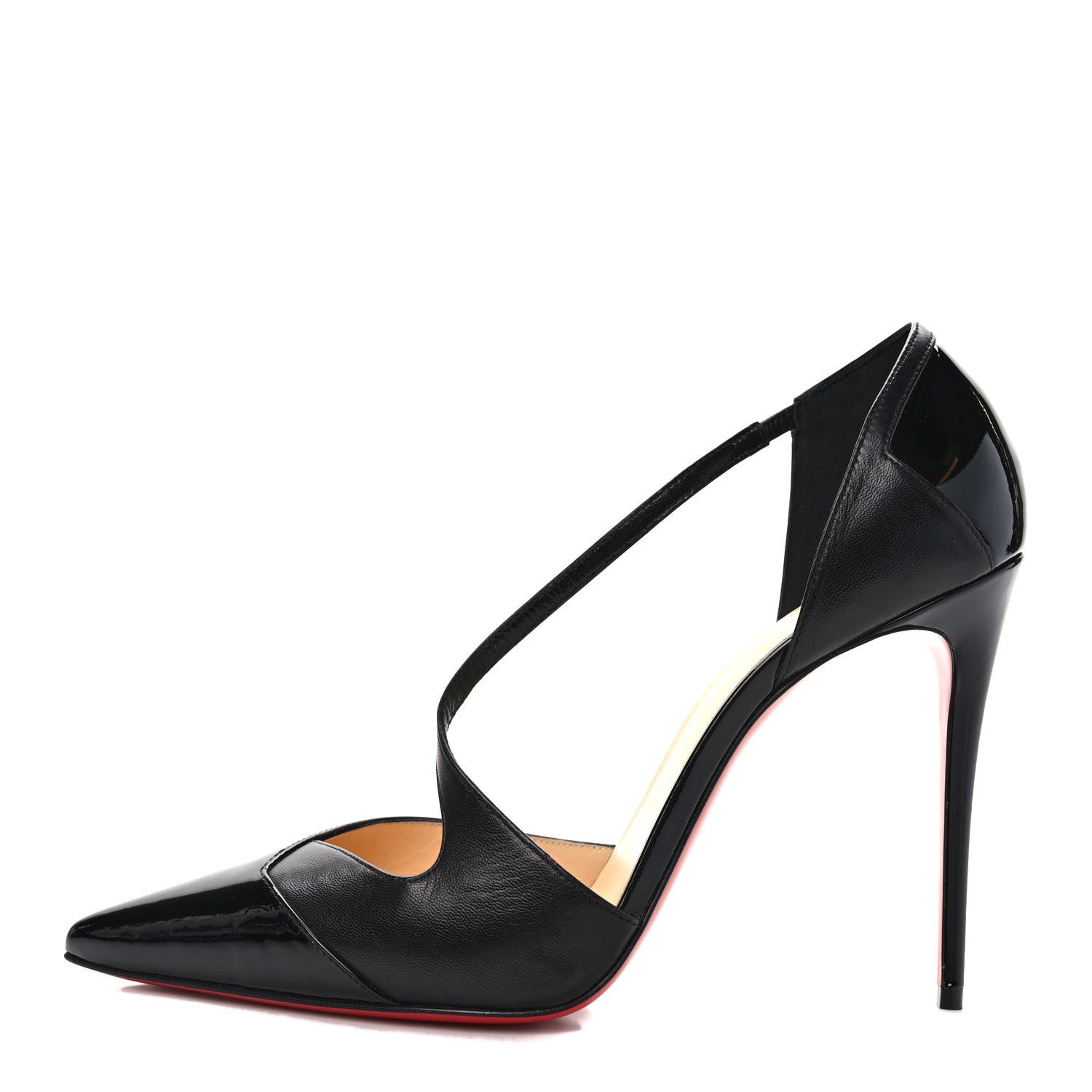 Christian Louboutin Patent Kid Round And Square 100 Pumps 40.5 Black 1 of 7