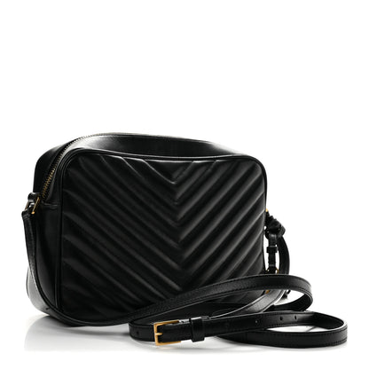 Saint Laurent Calfskin Matelasse Monogram Lou Camera Bag Black 2 of 13