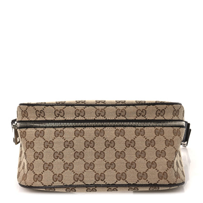Gucci Monogram Dollar Calfskin Waist Pouch Beige Ebony Testa di Moro Marrone Scuro 1 of 10