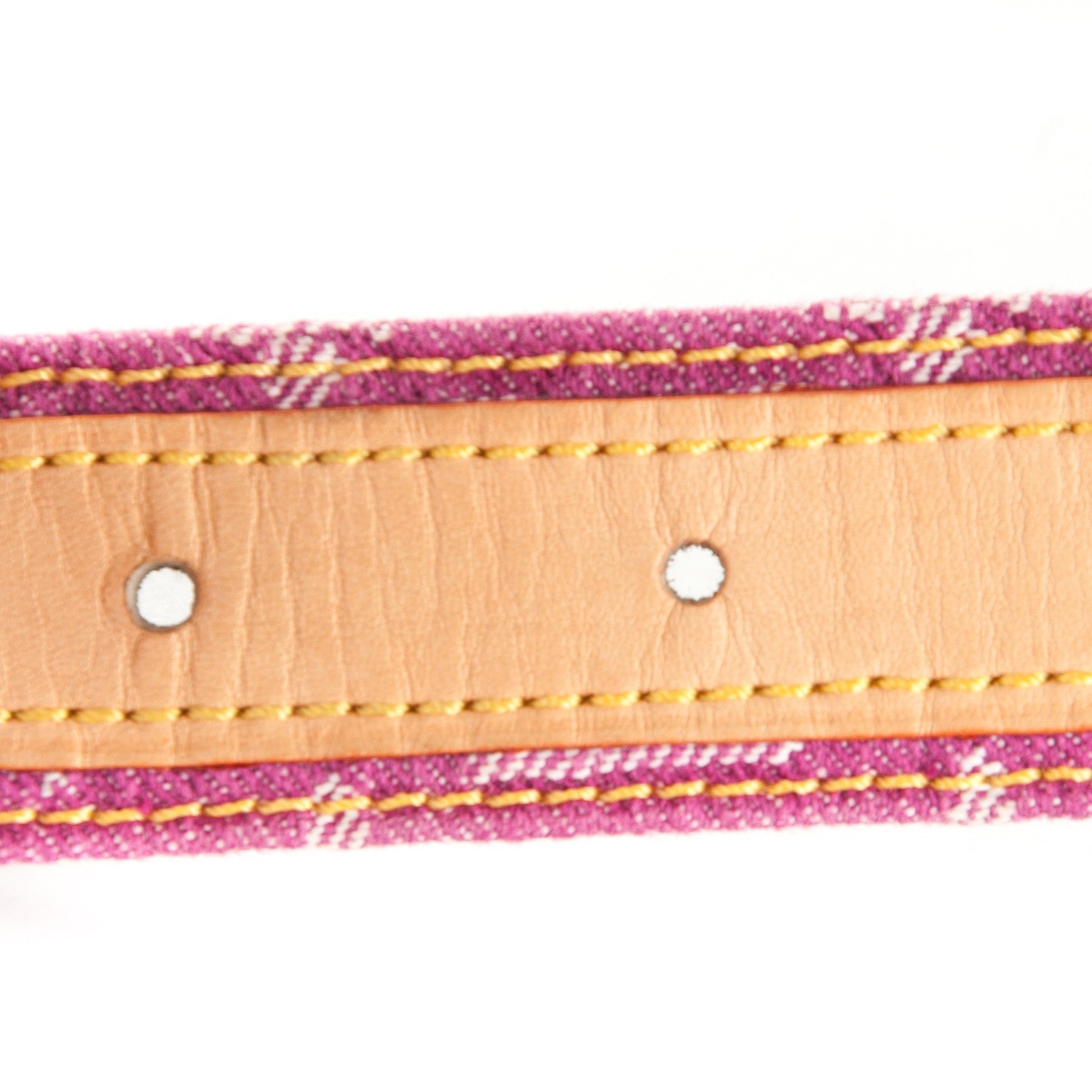 Louis Vuitton Denim Monogram Belt 90 36 Fuchsia 7 of 7