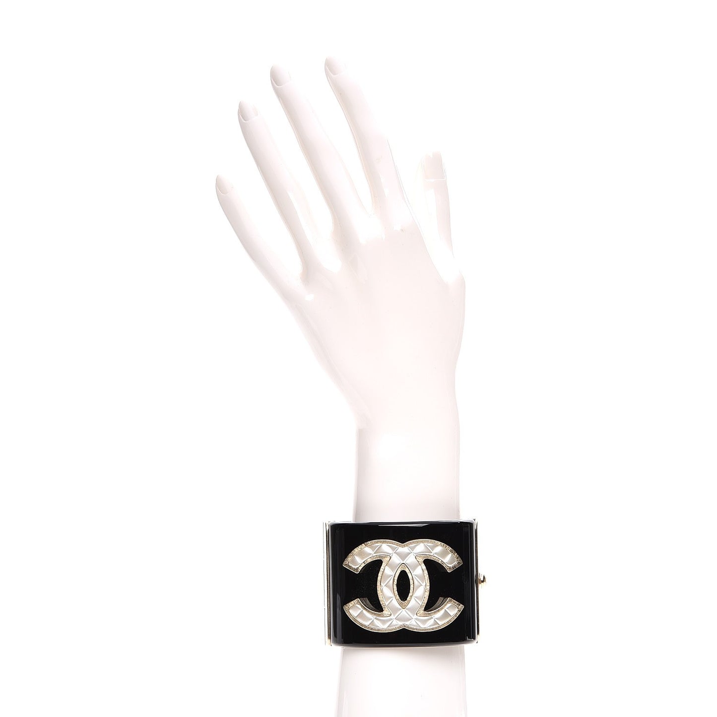 Resin Quilted CC Cuff Black Gold