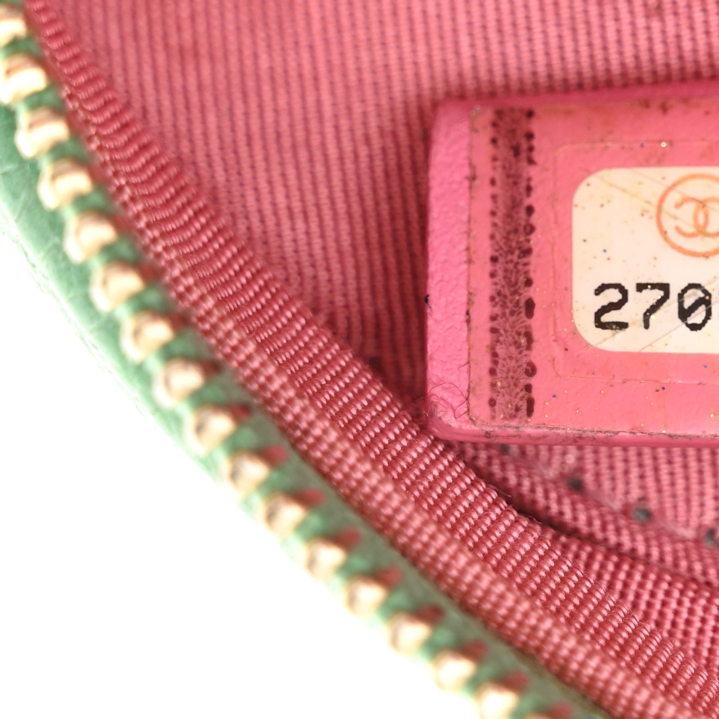 Caviar Quilted Round Filigree Crossbody Pink Blue Green