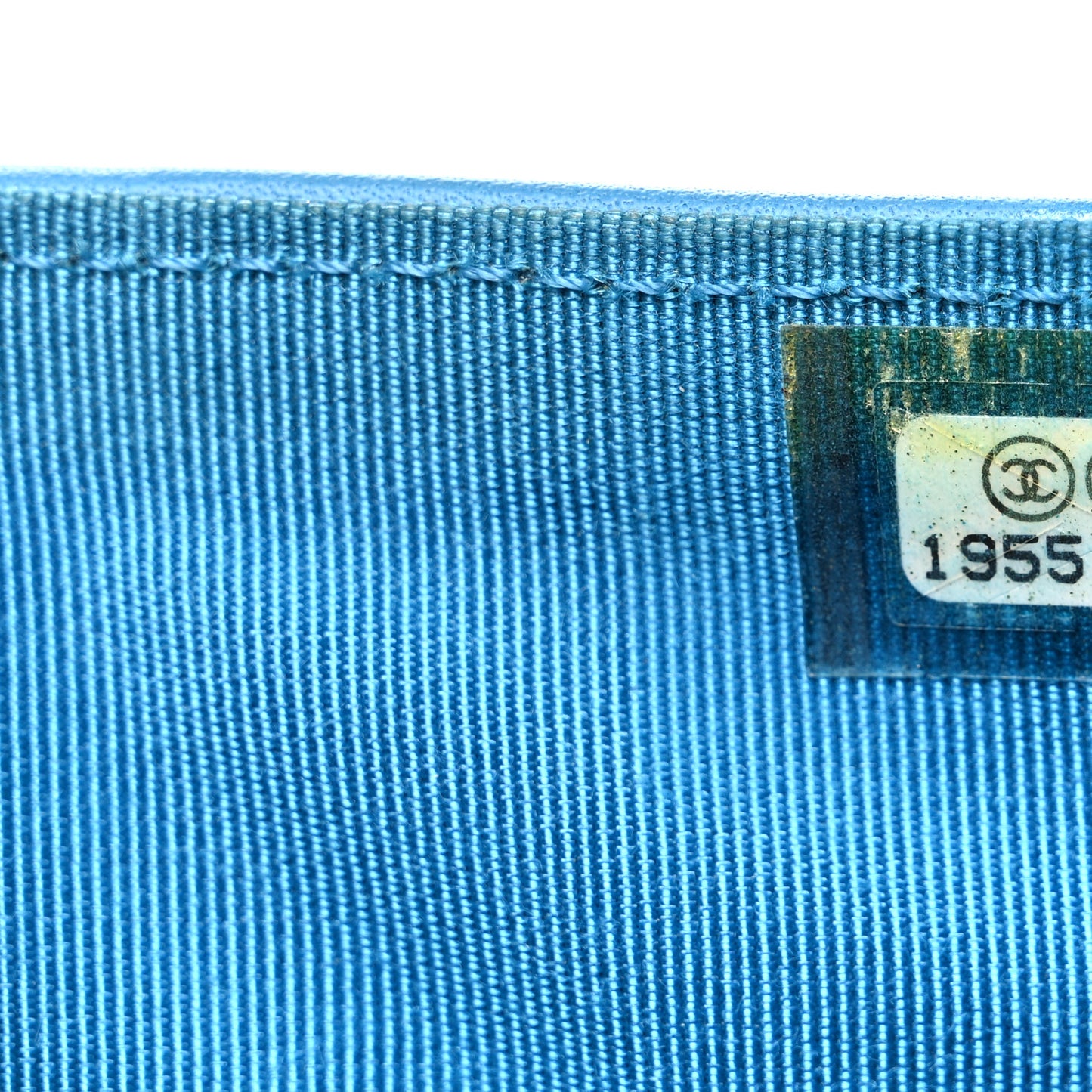 Patent Calfskin Quilted Large Flap Wallet Blue