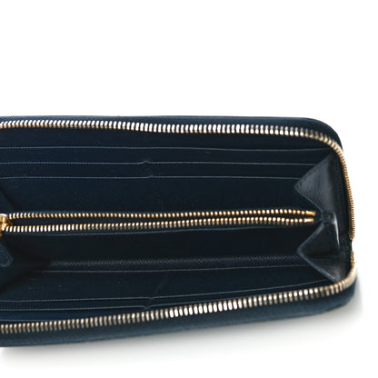 Prada Saffiano Metal Zip Around Wallet Baltico 5 of 15