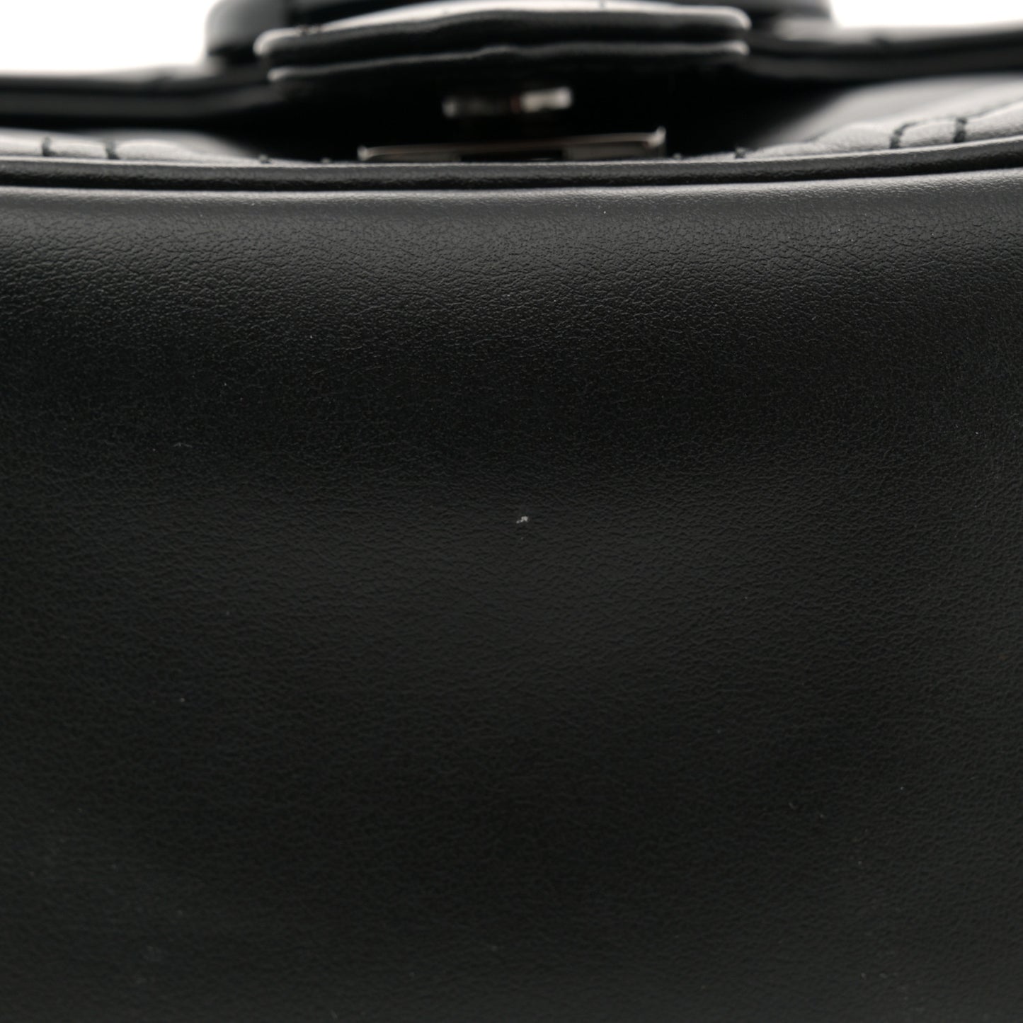 Calfskin Matelasse Monochrome Mini GG Marmont Crossbody Shoulder Bag Black