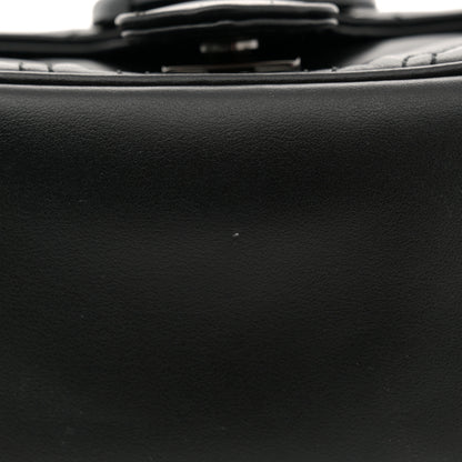 Gucci Calfskin Matelasse Monochrome Mini GG Marmont Crossbody Shoulder Bag Black 11 of 11