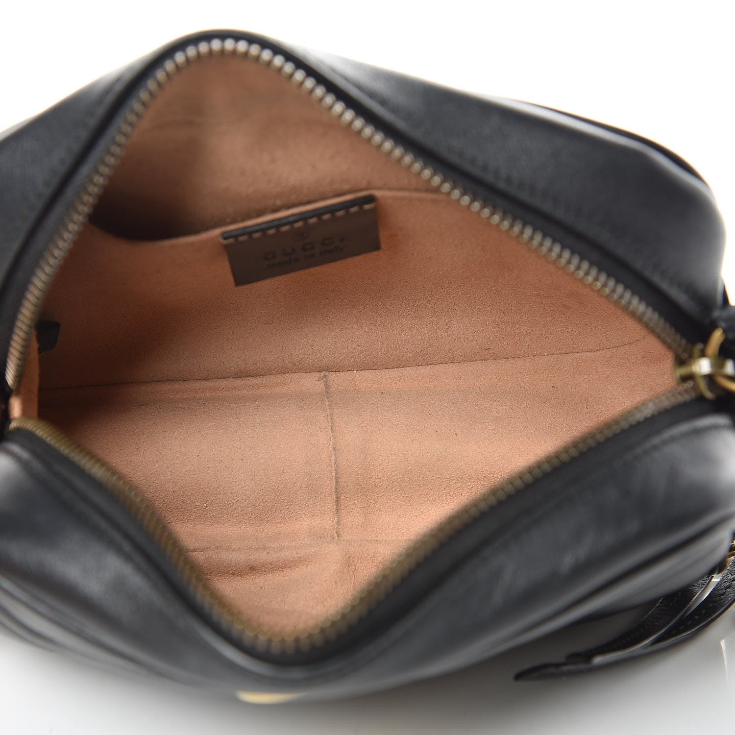 Gucci Calfskin Matelasse Mini GG Marmont Chain Shoulder Bag Black 5 of 16