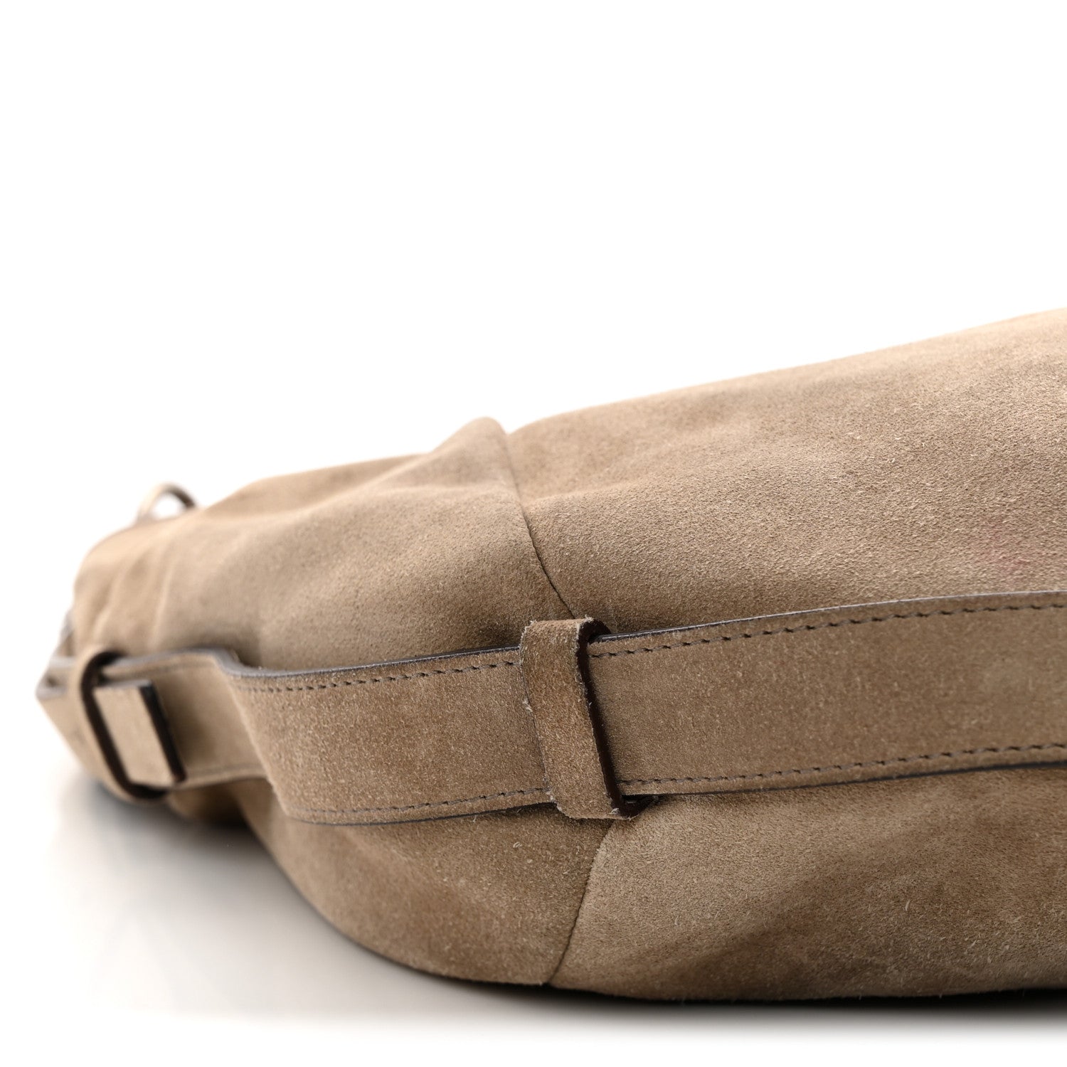 Saint Laurent Suede Buffalo Horn Mombasa Hobo Beige 9 of 11