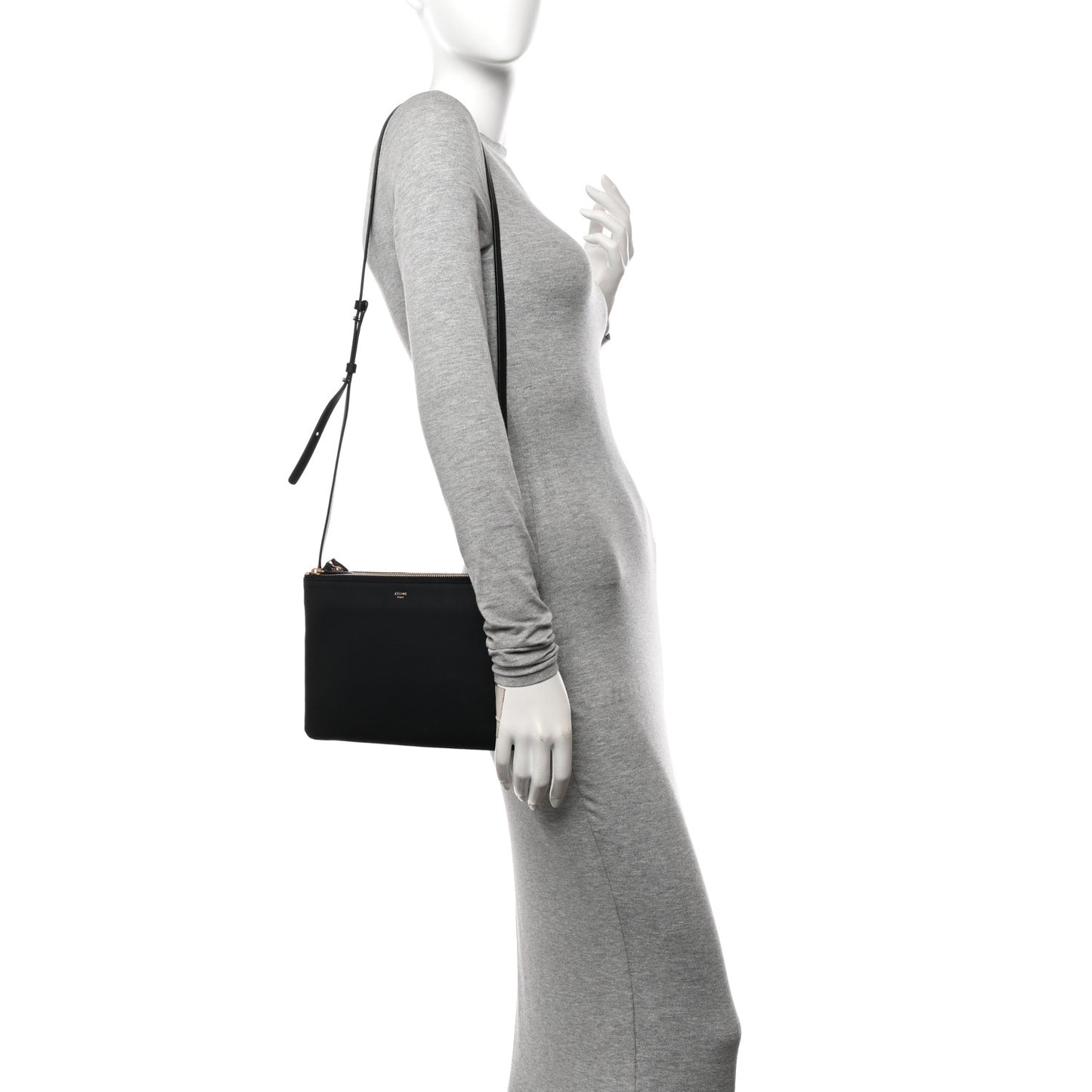 Lambskin Large Trio Crossbody Bag Black