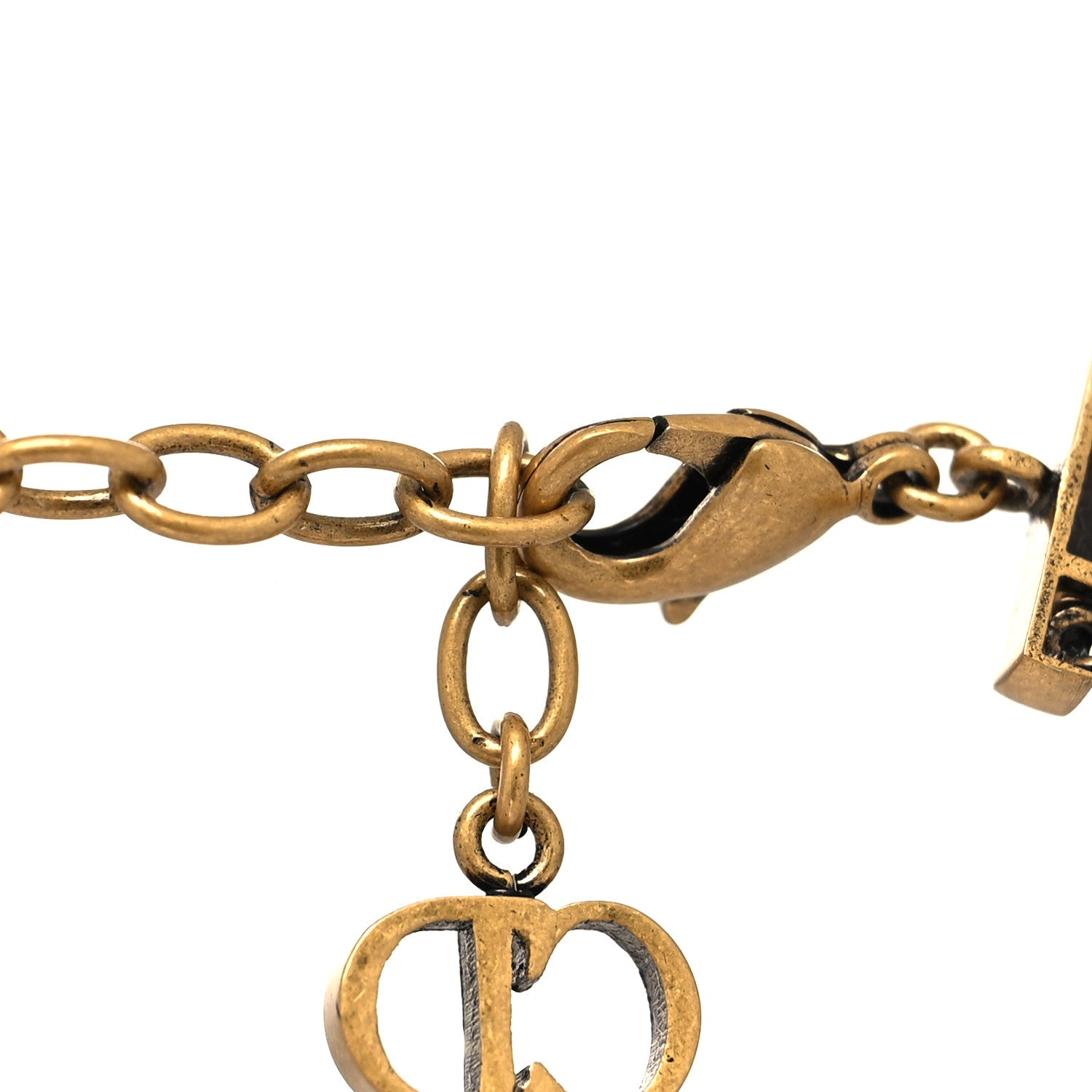 Christian Dior Metal J'Adior Choker Necklace Aged Gold 4 of 5