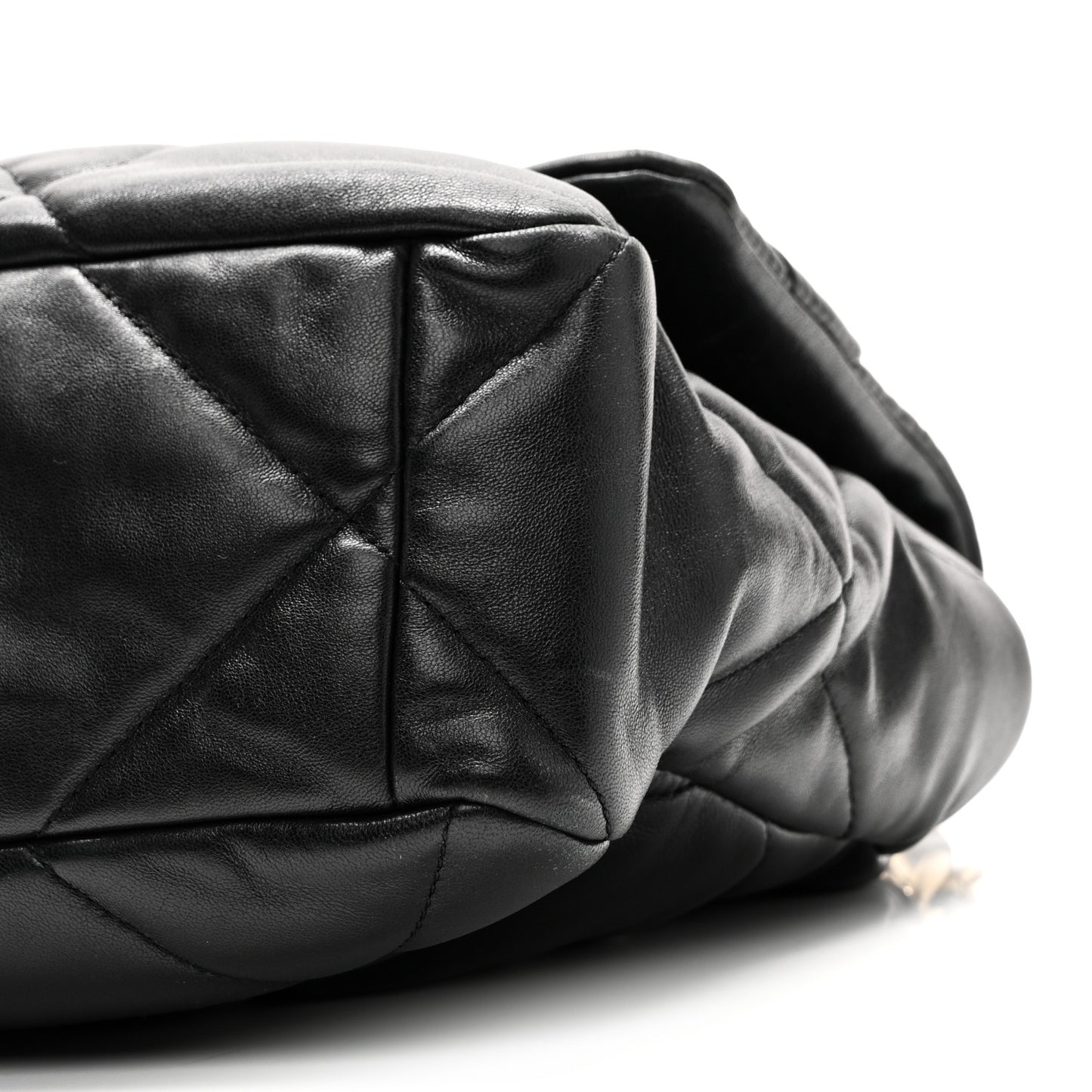 Lambskin Quilted Large Chanel 19 Flap Black