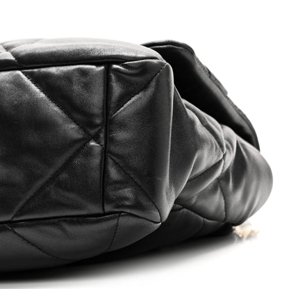Chanel Lambskin Quilted Large Chanel 19 Flap Black 10 of 11