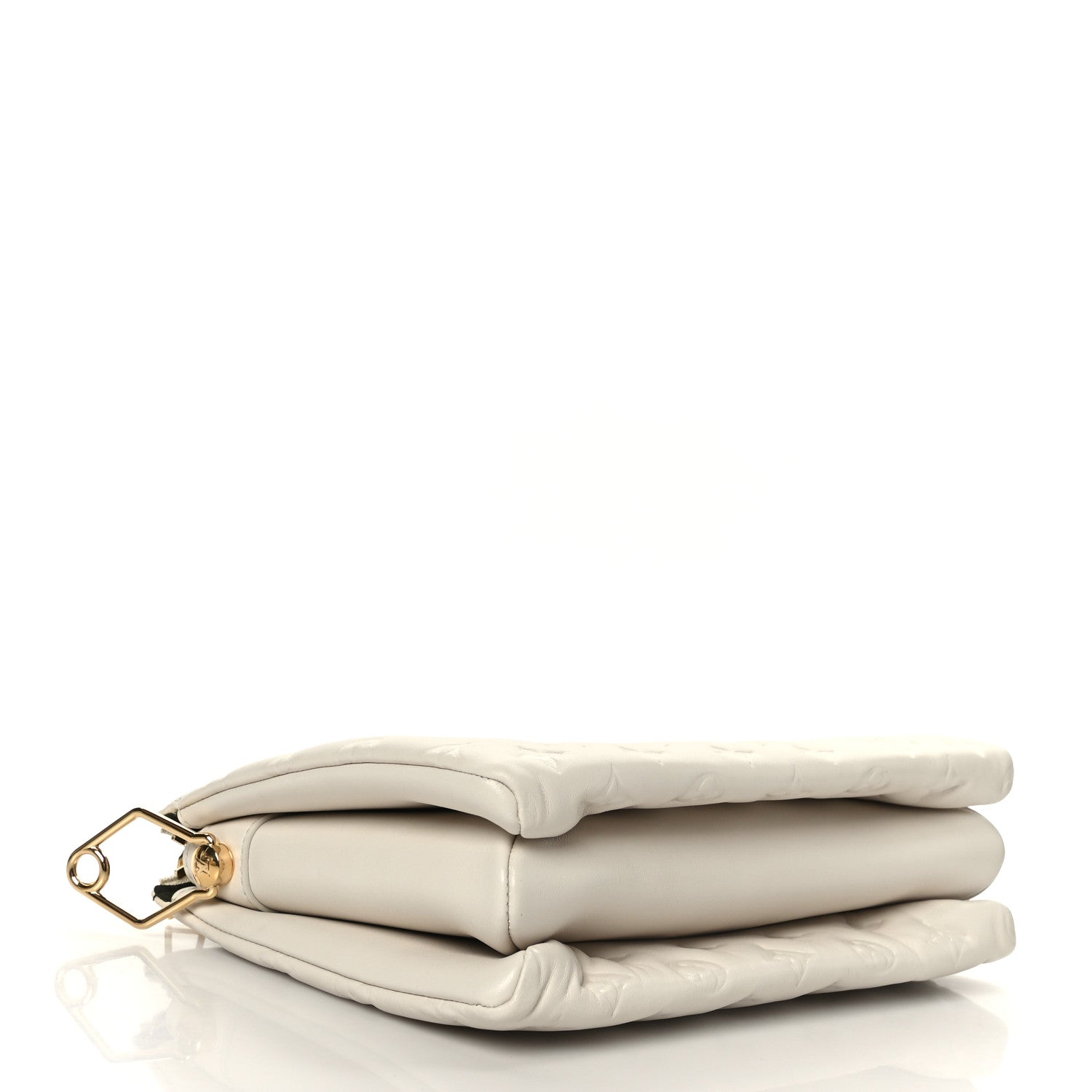 Louis Vuitton Lambskin Embossed Monogram Coussin PM Beige Cream 4 of 9