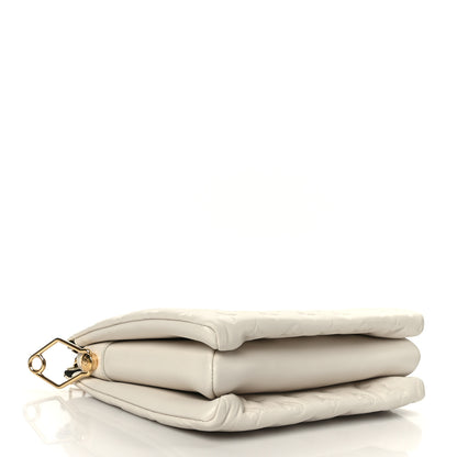 Louis Vuitton Lambskin Embossed Monogram Coussin PM Beige Cream 4 of 9