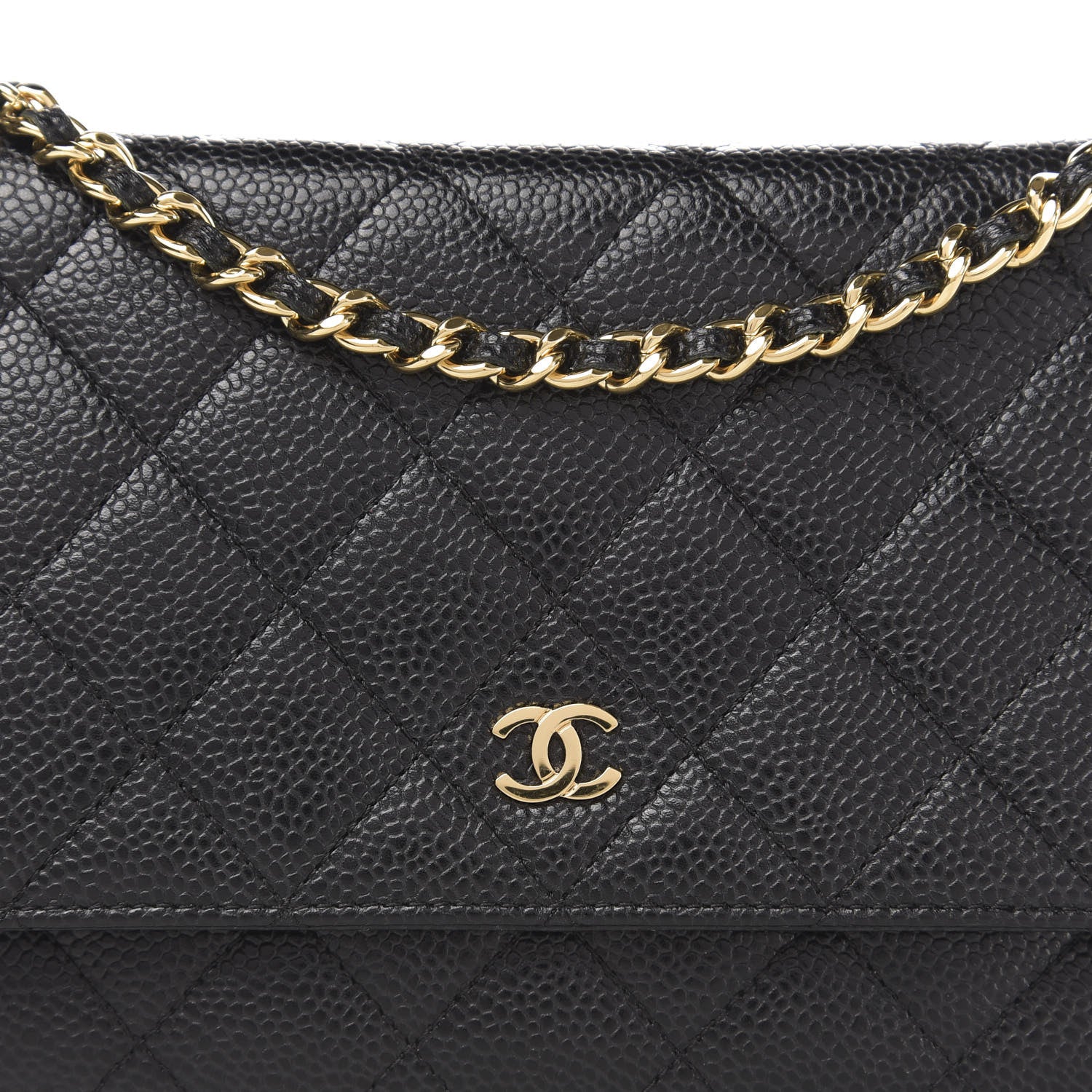 Chanel Caviar Quilted Wallet On Chain WOC Black 13 of 14