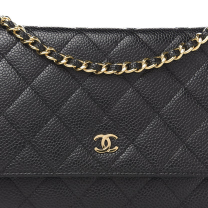 Chanel Caviar Quilted Wallet On Chain WOC Black 13 of 14