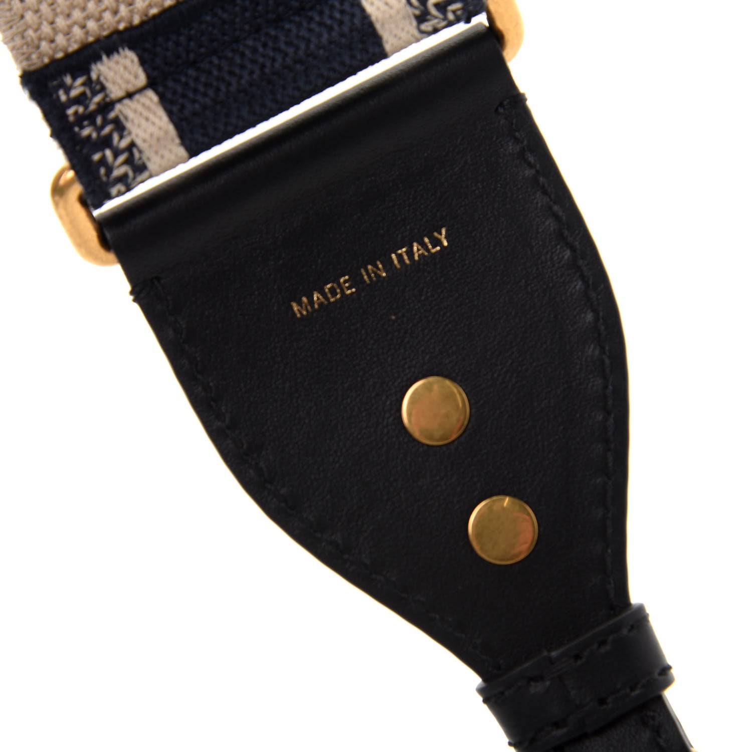 Christian Dior Canvas Embroidered Shoulder Strap Blue 6 of 7