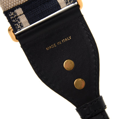 Christian Dior Canvas Embroidered Shoulder Strap Blue 6 of 7
