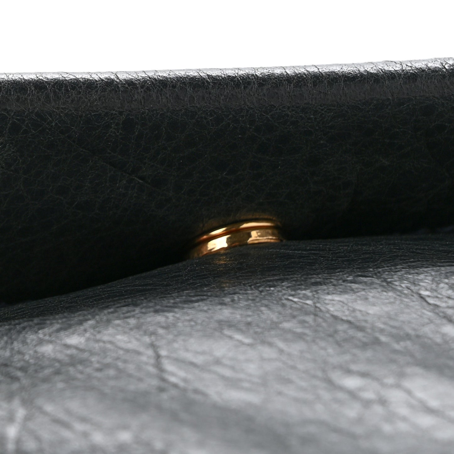 Agneau Giant 12 Rose Gold Hardware Envelope Clutch Anthracite