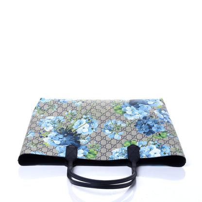 Gucci GG Supreme Monogram Blooms Medium Reversible Tote Beige Blue Navy 10 of 10