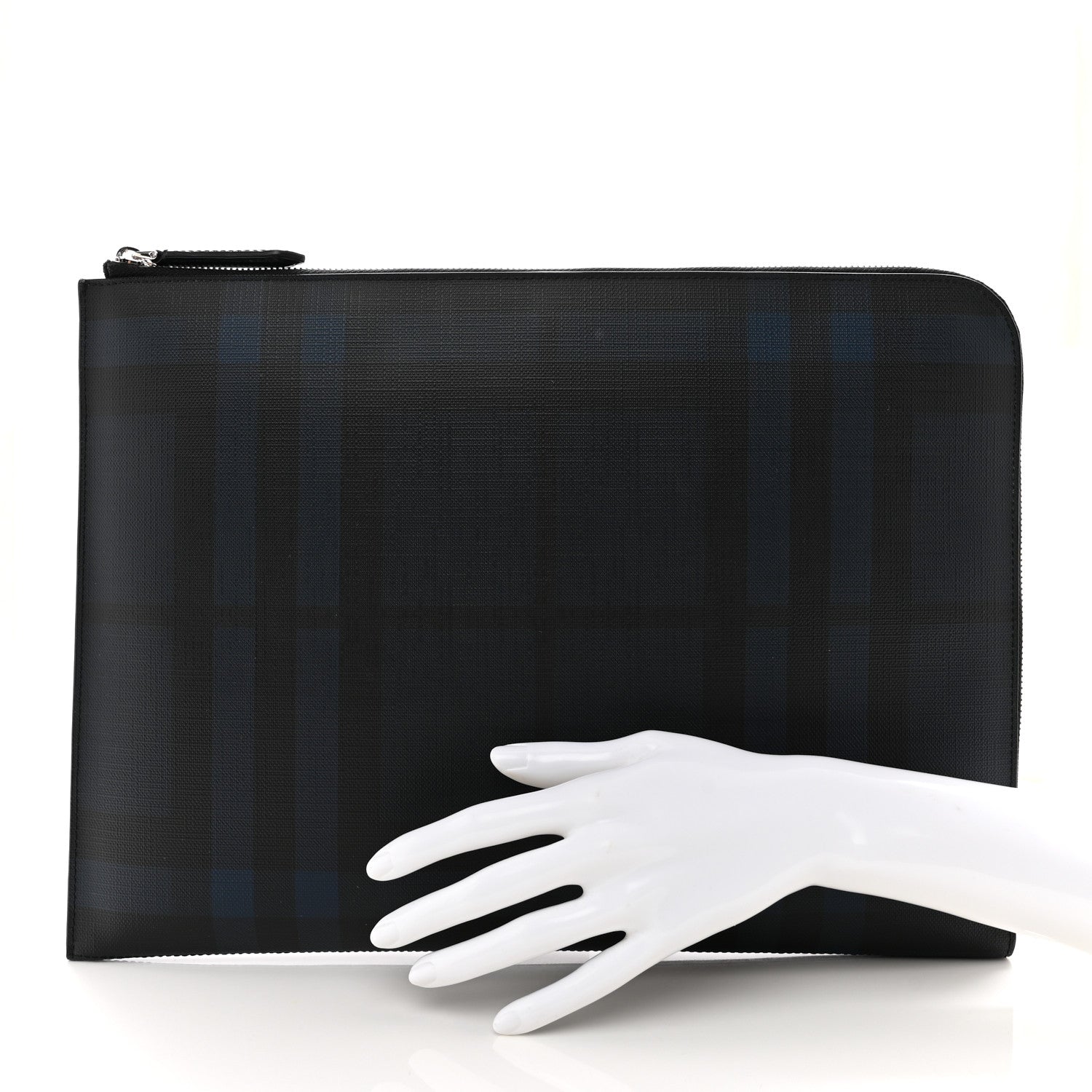 Burberry Grainy Calfskin Document Case Navy Black 2 of 10