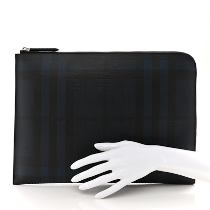 Burberry Grainy Calfskin Document Case Navy Black 2 of 10