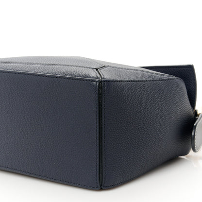 Loewe Calfskin Small Puzzle Bag Midnight Blue Black 10 of 10
