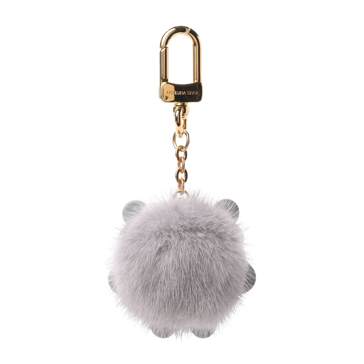 Louis Vuitton Calfskin Mink Fur Wild Koala Bag Charm Key Holder Rose Clair 3 of 5