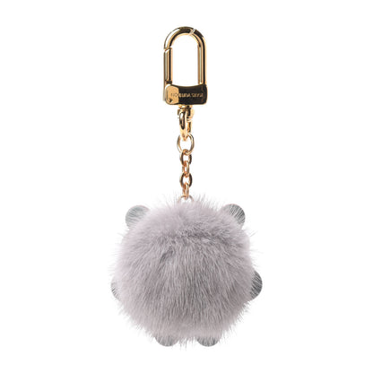 Louis Vuitton Calfskin Mink Fur Wild Koala Bag Charm Key Holder Rose Clair 3 of 5