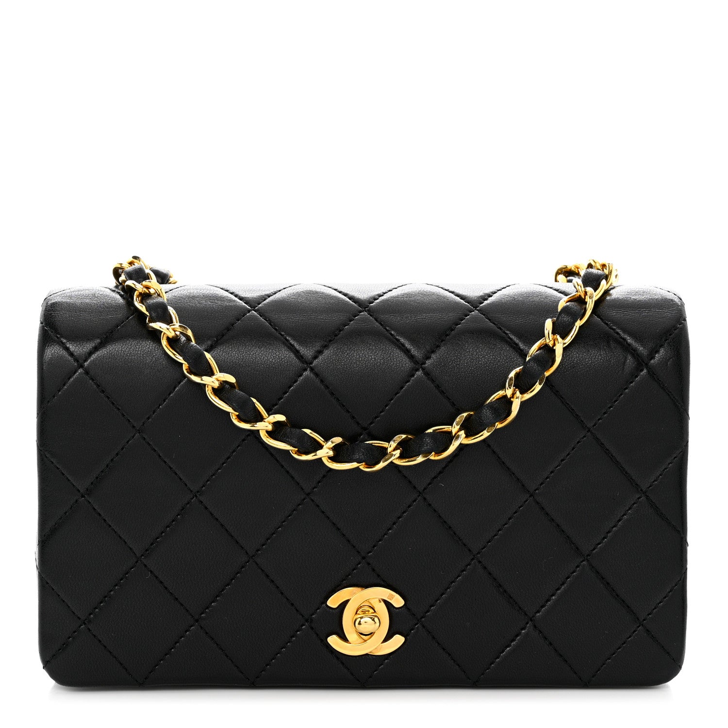 Chanel Lambskin Quilted Small Single Flap Black 1 of 10