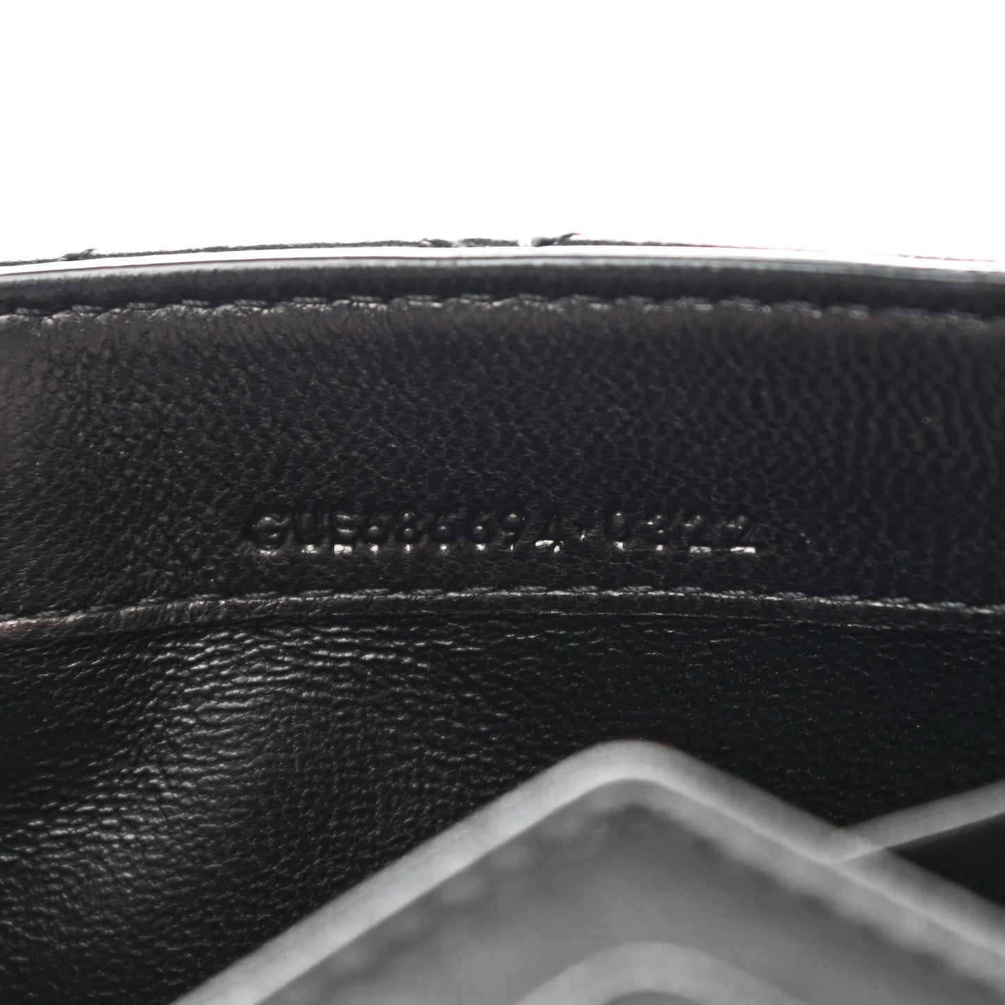 Lambskin Quilted Monogram Large Gabbie Flap Wallet Black