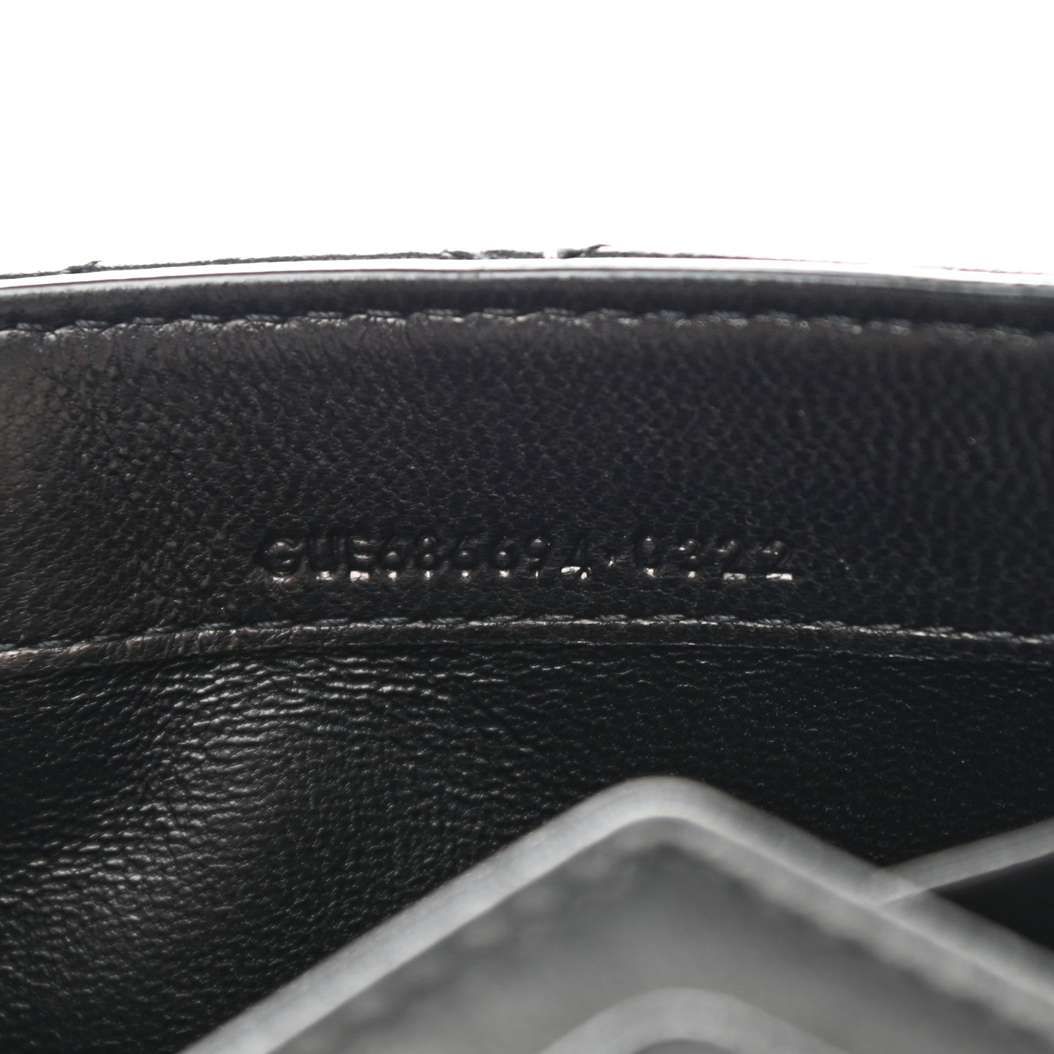 Saint Laurent Lambskin Quilted Monogram Large Gabbie Flap Wallet Black 7 of 7