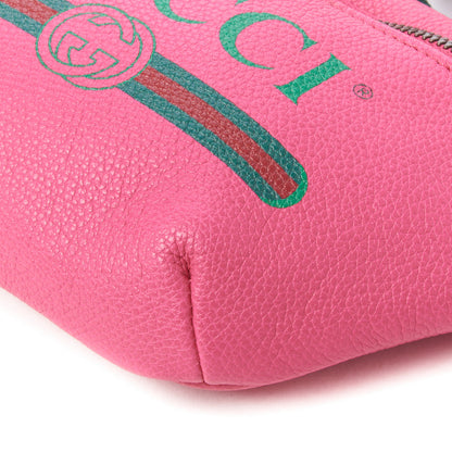 Gucci Grained Calfskin Small Logo Belt Bag Box Pink Green 8 of 9