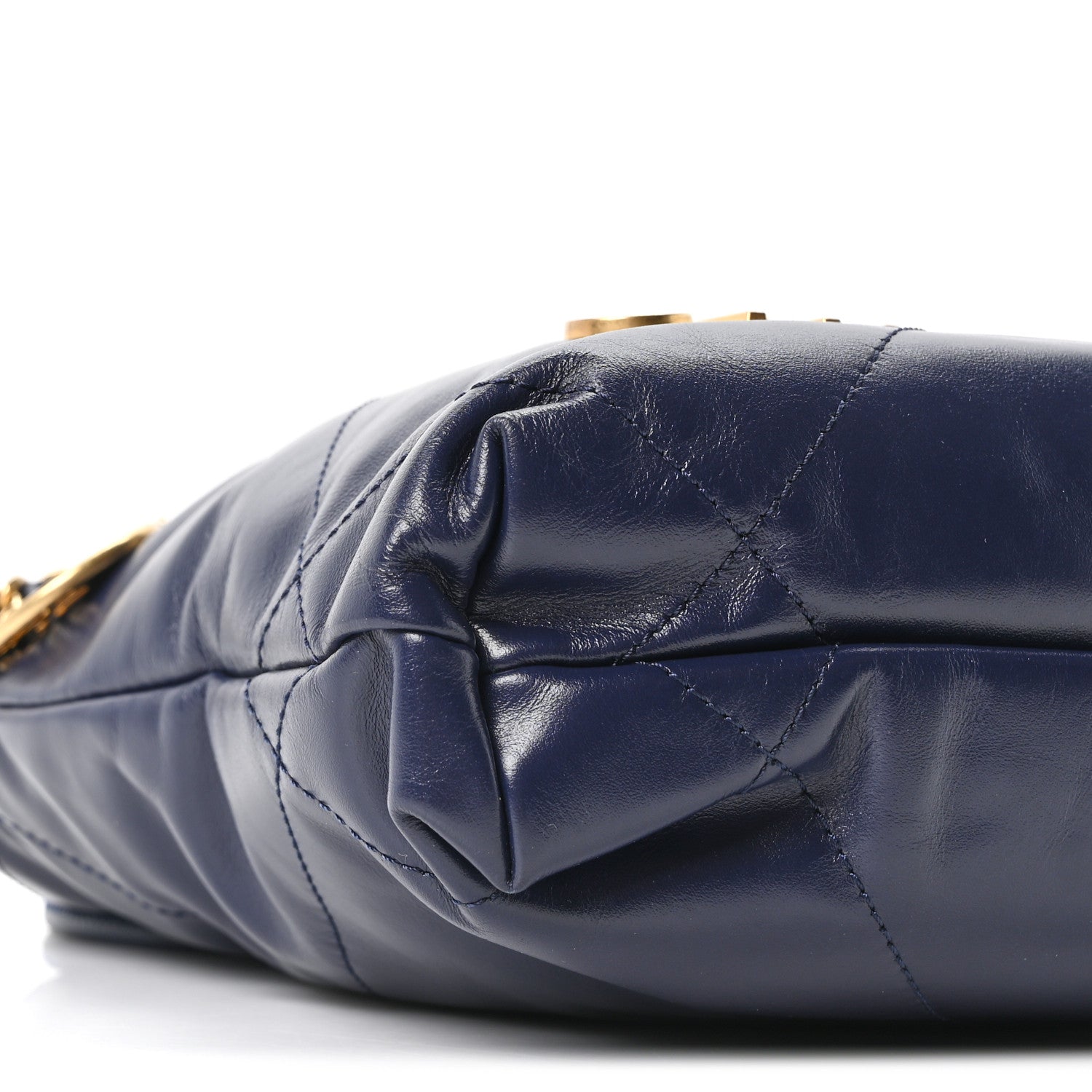 Chanel Shiny Calfskin Quilted Mini Chanel 22 Navy Blue 8 of 9