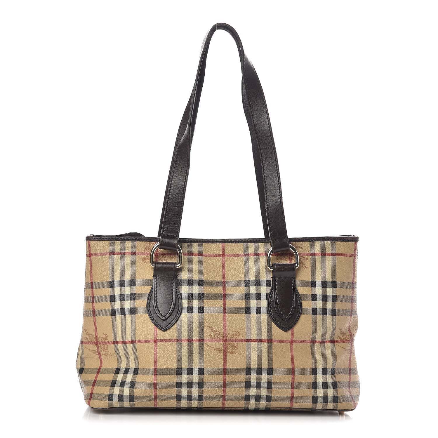 Burberry Haymarket Check Medium Regent Tote Chocolate 1 of 15