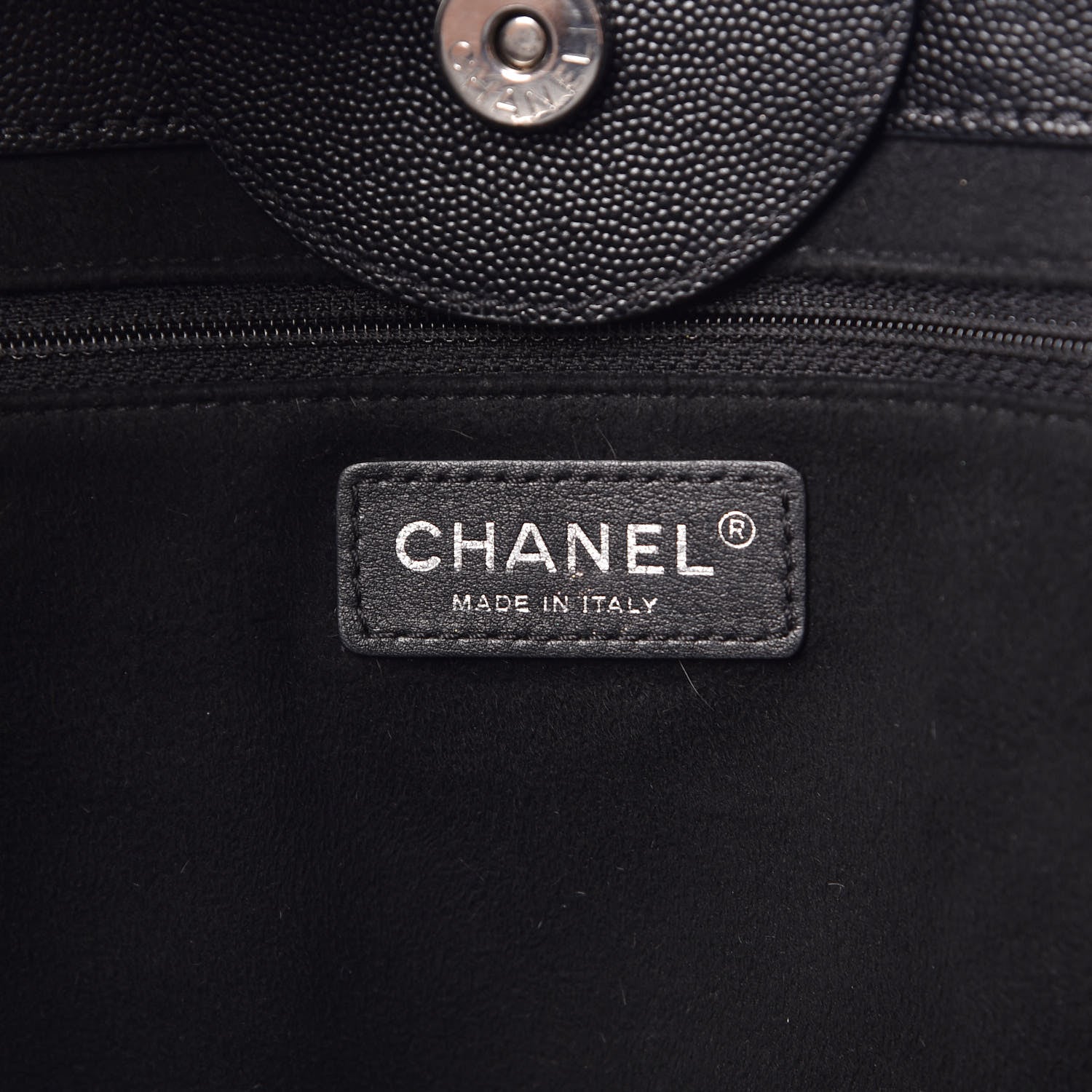 Chanel Caviar Medium Studded Deauville Tote Black 7 of 20