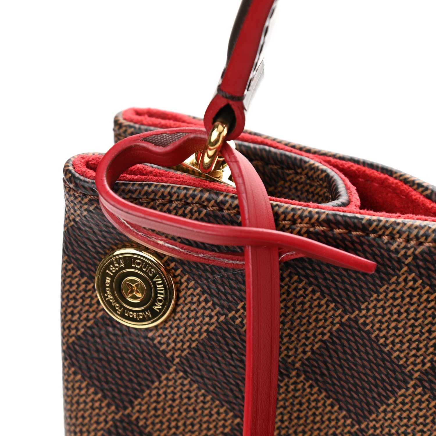 Louis Vuitton Damier Ebene Caissa Hobo Cherry 11 of 11