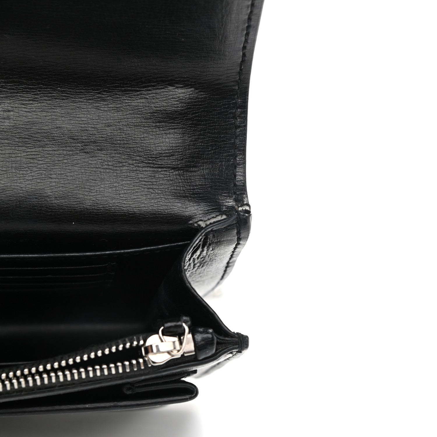 Saint Laurent Calfskin Monogram Sunset Chain Wallet Black 22 of 27