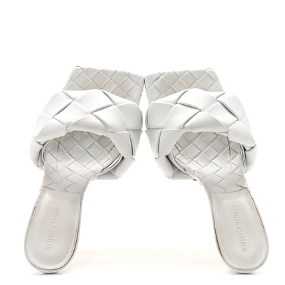 Bottega Veneta Nappa Maxi Intrecciato Lido Mule Sandals 41 Optic White 5 of 13