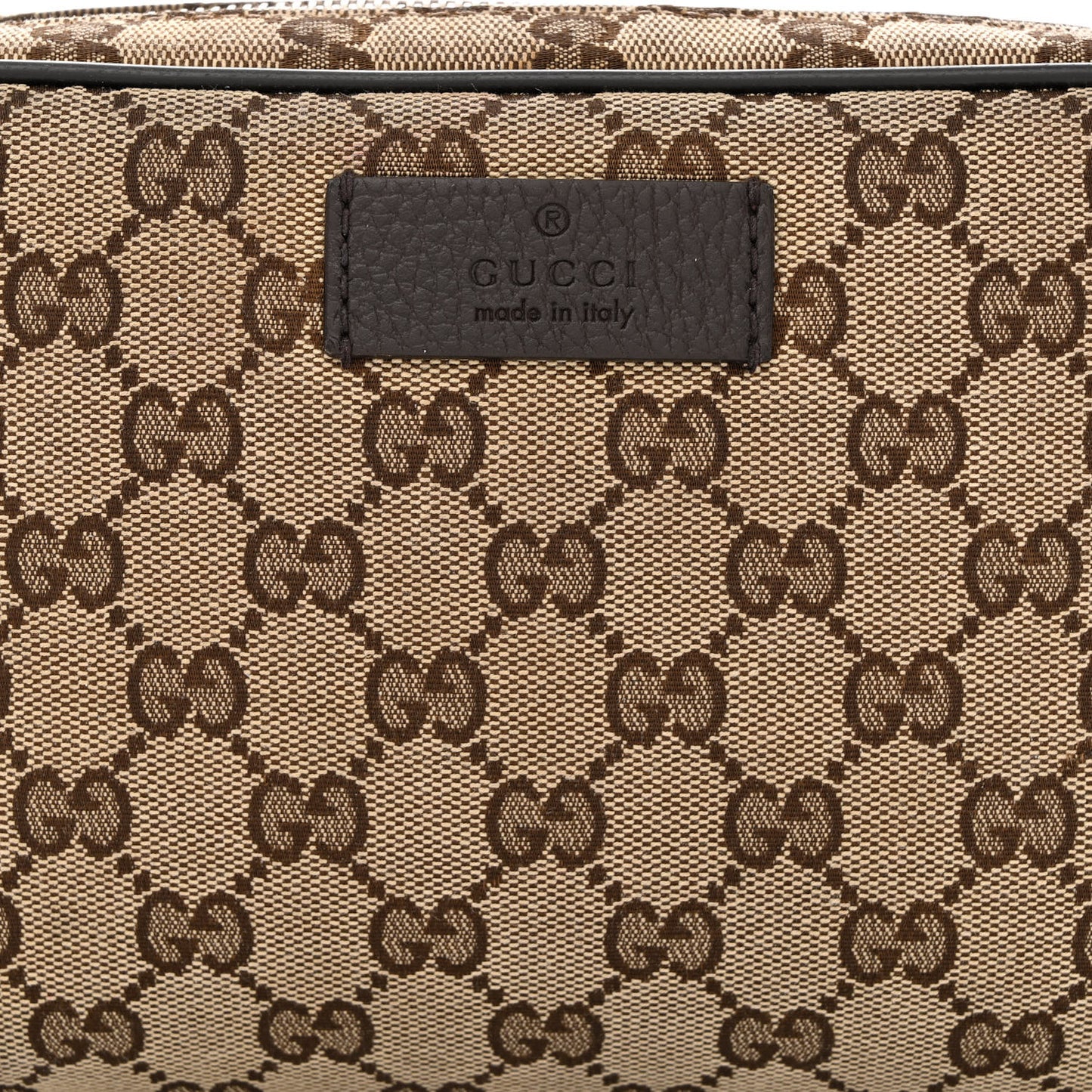 Monogram Dollar Calfskin Belt Bag Beige Ebony Testa di Moro Marrone Scuro