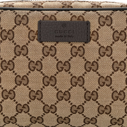 Gucci Monogram Dollar Calfskin Belt Bag Beige Ebony Testa di Moro Marrone Scuro 8 of 10