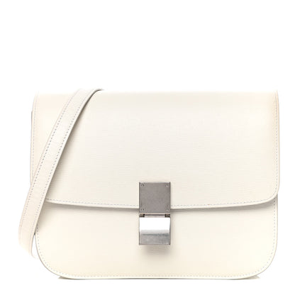 Celine Liege Calfskin Medium Classic Box Flap Bag White 1 of 12
