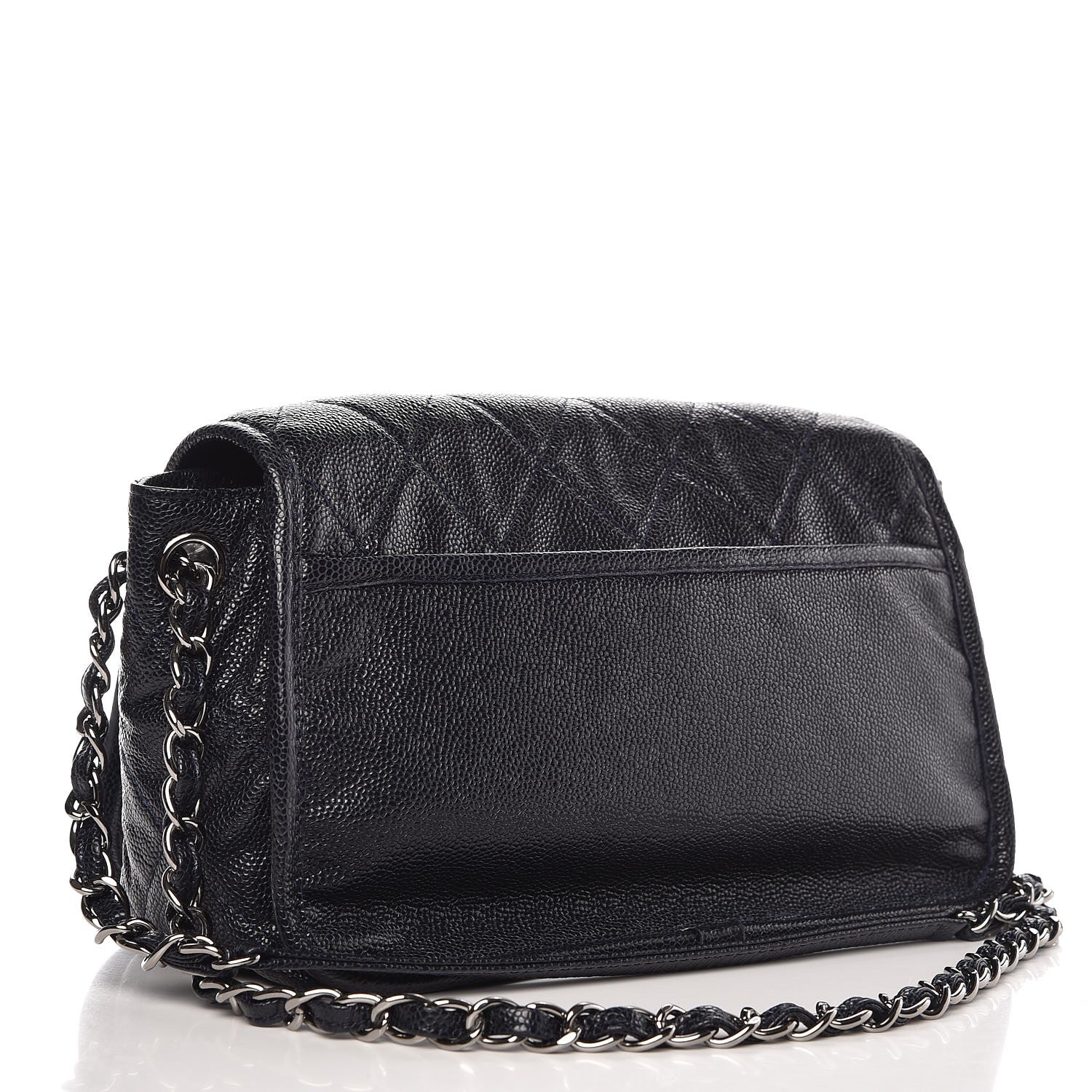 Chanel Grained Calfskin Medium Natural Beauty Messenger Navy Blue 3 of 7