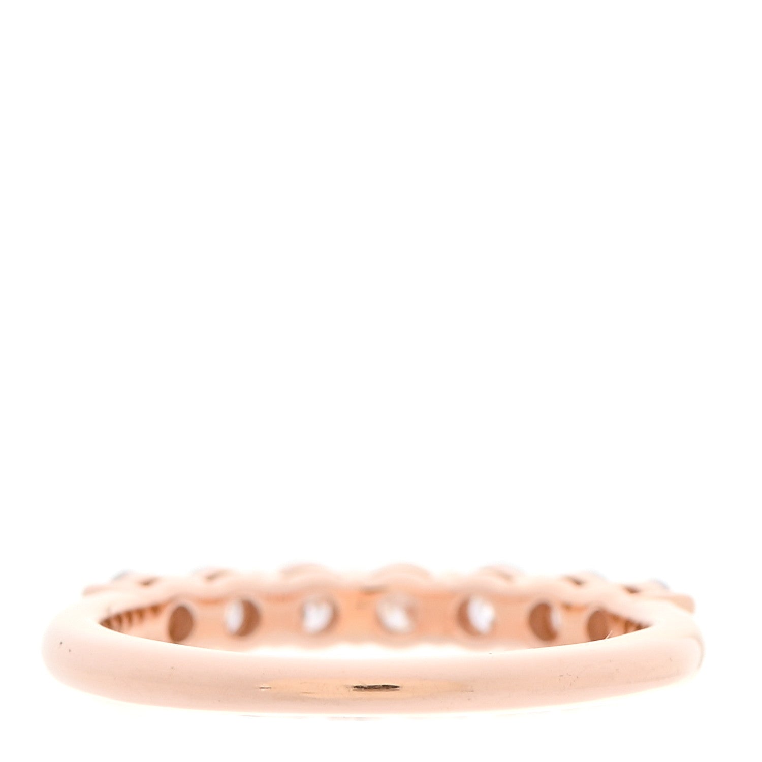 Tiffany 18K Rose Gold Diamond 3mm Half Circle Embrace Band Ring 50 5.5 3 of 6