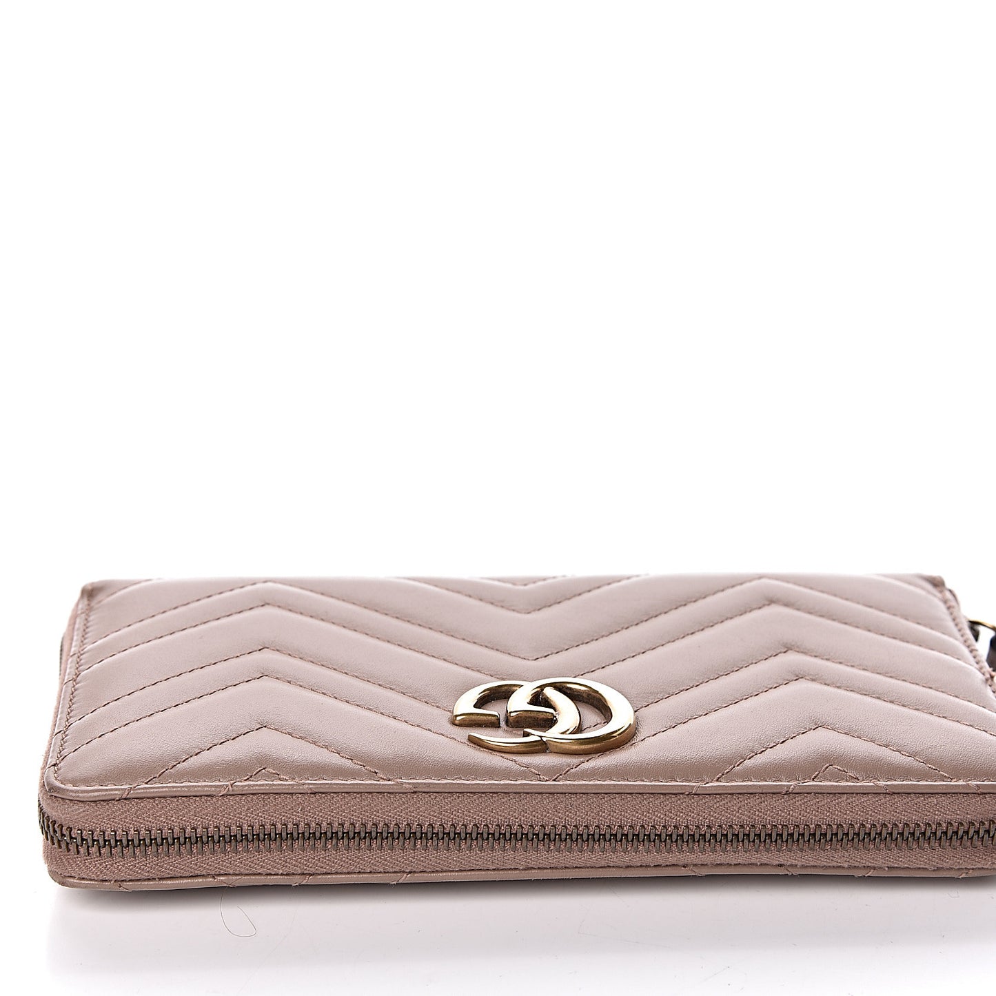 Calfskin Matelasse GG Marmont Zip Around Organizer Wallet Porcelain Rose