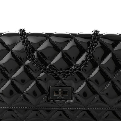 Chanel Patent Calfskin Quilted Reissue Wallet On Chain WOC So Black 8 of 11